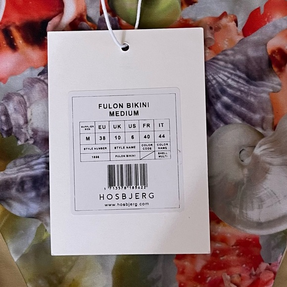 Hosbjerg Free People Fulon Shell Print Green 1-Shoulder Top & High Cut Legs 2Pc - Picture 2 of 5